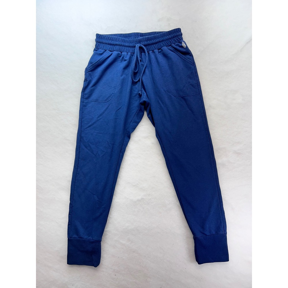 Free People Movement Sunny Skinny Sweatpants Navy Blue Joggers Womens Large